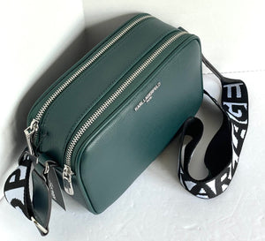 Karl Lagerfeld Maybelle Crossbody Women Green Camera Bag Vegan leather