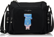 Load image into Gallery viewer, Karl Lagerfeld Naomi Crossbody Large Black Nylon Travel Messenger Shoulder Bag