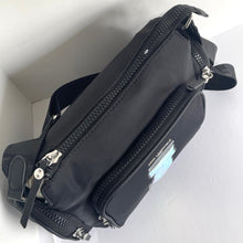 Load image into Gallery viewer, Karl Lagerfeld Naomi Messenger Crossbody Large Black Nylon Travel Shoulder Bag