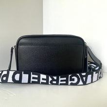 Load image into Gallery viewer, Karl Lagerfeld Paris Maybelle Camera Crossbody Bag Black Eiffel Coin Case