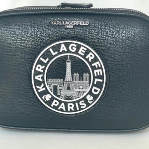 Karl Lagerfeld Paris Maybelle Camera Crossbody Bag Black Eiffel Coin Case