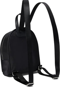 Karl Lagerfeld Women's Cara Small Nylon Black Mini Backpack Front Zip Pouch