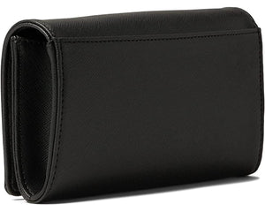 Karl Lagerfeld Shoulder Bag Clutch Black Chain Wallet Card Case Convertible