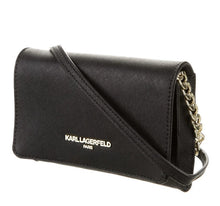 Load image into Gallery viewer, Karl Lagerfeld Shoulder Bag Clutch Black Chain Wallet Card Case Convertible