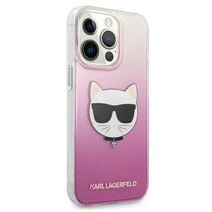 Karl Lagerfeld iPhone 13 Case Pink Iconic Choupette CAT Hard Bumper NIB