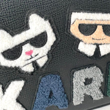 Load image into Gallery viewer, Karl Lagerfeld Maybelle Camera Bag Felt Ikons Black Crossbody Guitar Strap Coin