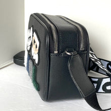 Load image into Gallery viewer, Karl Lagerfeld Maybelle Camera Bag Felt Ikons Black Crossbody Guitar Strap Coin