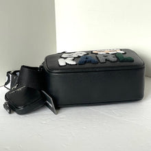 Load image into Gallery viewer, Karl Lagerfeld Maybelle Camera Bag Felt Ikons Black Crossbody Guitar Strap Coin