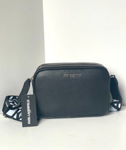Load image into Gallery viewer, Black handbag with a strap on a white background