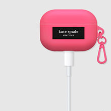 Load image into Gallery viewer, Kate Spade Airpods Pro 1 &amp; 2 GEN Case Silicone Pom Pom Pink Keychain Clip