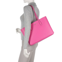 Load image into Gallery viewer, Kate Spade All Day Tote Large PInk Leather Detachable 70s Floral Wristlet Pouch