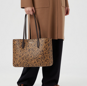 Kate Spade All Day Leopard Cheetah Large Tote Bag Purse Handbag Wristlet Set