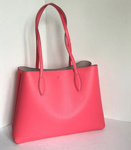 Load image into Gallery viewer, Kate Spade All Day Tote Womens Pink Large Leather Shoulder Bag Polkadot Wristlet