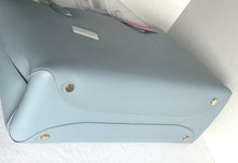 Load image into Gallery viewer, Kate Spade All Day Zip Work Tote Large Blue Leather Laptop Shoulder Bag Ocean