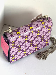 Kate Spade Amelia 3D Floral Shoulder Bag Pink Leather Chain Crossbody