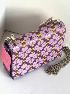 Kate Spade Flower 3D Floral Shoulder Bag Pink Leather Chain Amelia Crossbody