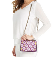 Load image into Gallery viewer, Kate Spade Amelia Shoulder Bag Womens Pink 3D Floral Leather Chain Crossbody
