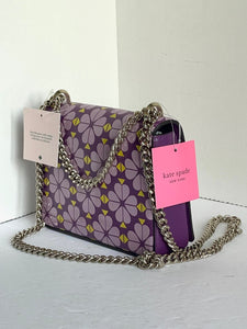 Kate Spade Amelia 3D Floral Shoulder Bag Pink Leather Chain Crossbody