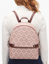 Load image into Gallery viewer, Kate Spade Backpack Womens Beige Medium Spade Flower Coated Canvas Leather