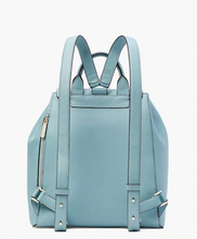 Load image into Gallery viewer, Kate Spade Sinch Backpack Womens Blue Medium Leather Flap Closure Adjustable