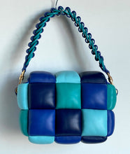 Load image into Gallery viewer, Kate Spade Boxxy Blueberry Multi 3D Leather Crossbody Colorblock Cube Top Handle