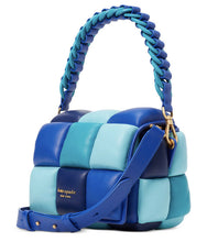 Load image into Gallery viewer, Kate Spade Boxxy Blueberry Multi 3D Leather Crossbody Colorblock Cube Top Handle