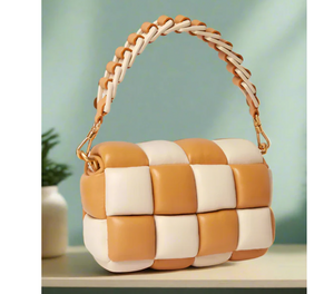 Kate Spade Boxxy Colorblock East West Crossbody Bag Bare Leather Beige ORGPKG.