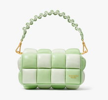 Load image into Gallery viewer, Kate Spade Boxxy East-West Crossbody Green Colorblocked  Leather Top Handle