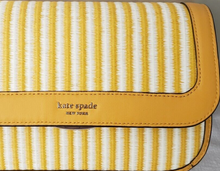 Load image into Gallery viewer, Kate Spade Buddie Shoulder Bag Clutch Yellow Leather Straw Crossbody ORG PKG