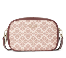 Load image into Gallery viewer, Kate Spade Camera Bag Crossbody Womens Small Pink Jacquard Coated Canvas