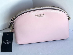 Kate Spade Cameron Street Hilli Small Pink Crossbody Dome Leather Shoulder Bag