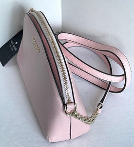 Kate Spade Cameron Street Hilli Small Pink Crossbody Dome Leather Shoulder Bag