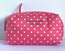 Load image into Gallery viewer, Kate Spade Cosmetic Makeup Case Womens Pink Everything Puffy Dots Nylon Pouch