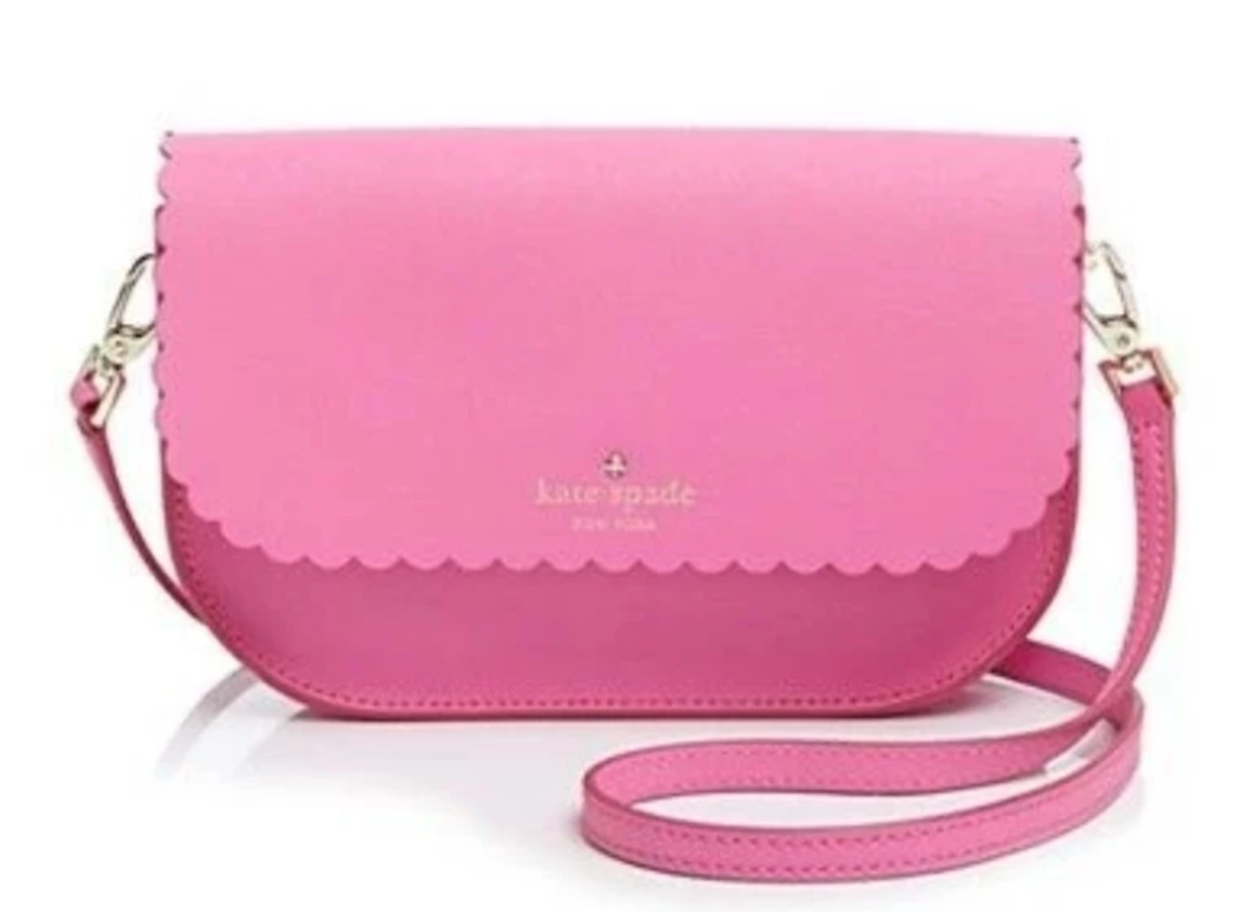 Kate Spade Crossbody Leather Scalloped Bag 2024