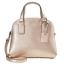 Load image into Gallery viewer, Kate Spade Small Lottie Rose Gold Crossbody Satchel Womens Leather Bag