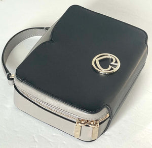 Kate Spade Crossbody Top Handle Vanity Womens Black Leather Small Boxy Bag