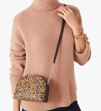 Load image into Gallery viewer, Kate Spade Crossbody Womens Leopard Brown Leather Dome Spencer Double Zip