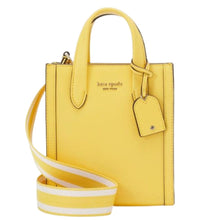 Load image into Gallery viewer, Kate Spade Manhattan Mini Tote Crossbody Yellow Leather Shoulder Bag