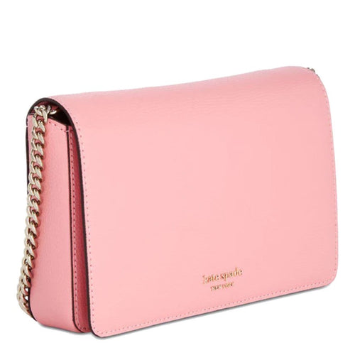 Kate Spade Crossbody Womens Small Pink Leather Clutch Slim Sylvia Chain
