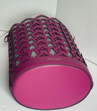 Load image into Gallery viewer, Kate Spade Dorie Bucket Bag Pink Small Crossbody Leather Interlock Shoulder Bag