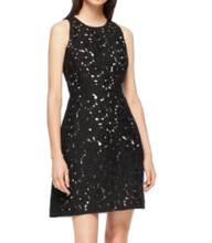 Load image into Gallery viewer, Kate Spade Dress Womens Black Sleeveless Fit Flare A-line Floral Cutout Short