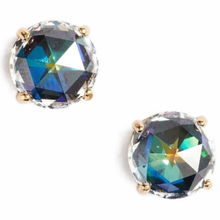 Load image into Gallery viewer, Kate Spade Earrings Stud Blue Crystal Women Round 14K Gold Plate Bright Ideas Box