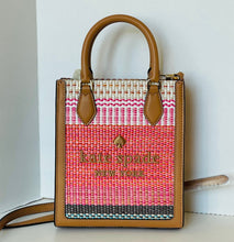Load image into Gallery viewer, Kate Spade handbag with a pink and brown design on a white background