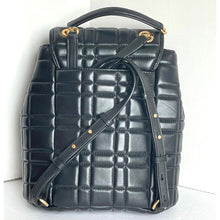 Load image into Gallery viewer, Kate Spade Evelyn Small Backpack Black Quilted Turnlock Top Handle Bag