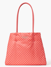 Load image into Gallery viewer, Kate Spade Everything Puffy Large Tote Dots Pink Nylon Leather Shoulder Bag