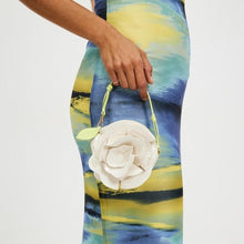 Load image into Gallery viewer, Kate Spade Flora Patent Leather 3d Wristlet Cream Small Flower Elbow Bag