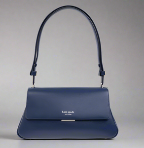 Kate Spade Grace Convertible Shoulder Bag Blue Smooth Leather Crossbody