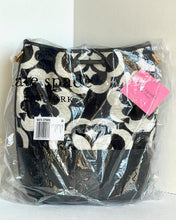 Load image into Gallery viewer, Kate Spade Gramercy Chenille Medium Bucket Bag Black Flower Monogram Crossbody