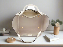 Load image into Gallery viewer, Kate Spade Gramercy Extra Large White Tote Pebbled Roomy Soft Shoulder Bag