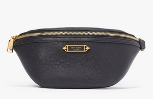 Kate Spade Gramercy Medium Belt Bag Black Leather Adjustable Strap Fanny Pack